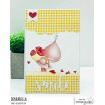 BUNDLE GIRL WITH A HEART TRAIL RUBBER STAMP